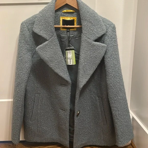 Sam Edelman solid Teddy coat (aspen sky)- size medium new with tags. - Picture 2 of 3